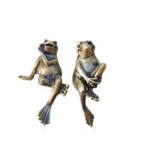 ♂◐◙ Brass Creative Frog Wardrobe Handle Vintage Dressing Cabinet Door Handle Creative High-end Brass Classic Handle Drawer Knob