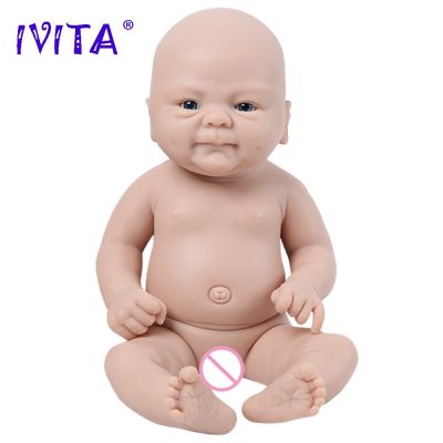 WG1512 IVITA ของเล่นซิลิโคนสำหรับเด็กขนาด36ซม. (14นิ้ว) 1.65กก. ตุ๊กตา Bebe รีบอร์นยังทาสีไม่เสร็จตุ๊กตานุ่มนิ่มเหมือนจริงเหมือนจริง