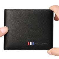 ZZOOI WilliamPOLO Soft Men Wallet Ultra Slim Credit Card Holder Genuine Leather Multi Card Case Purse Business Portable Fashion Wallet