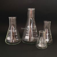 ►┇○ 1PC 50ml to 1000ml Borosilicate Glass Straight Wide Neck Conical Triangular Flask for Lab Chemical Equipment