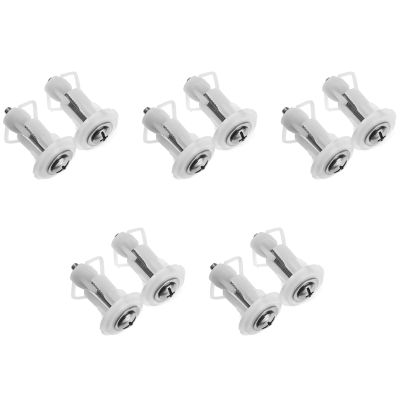 10Pcs Top Fix Toilet Cover Seat Screws Well Nut Pan Fixing WC Blind Hole Fitting Kit for Universal Toilet Seat Hinges