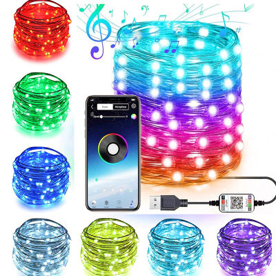 LED light string RGB colorful Symphony string LAMP 20M APP control waterproof Wedding Christmas party Lights