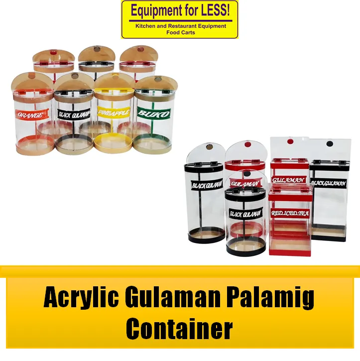 COD】 ACRYLIC Round Square Gulaman Palamig Container Juice