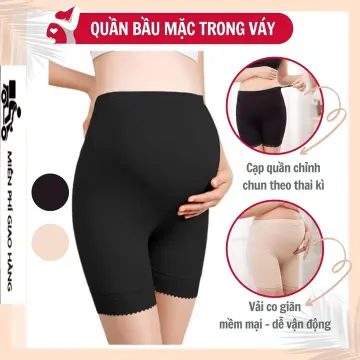 Quần đùi mặc trong váy bầu cạp chéo  Shop Bầu Đẹp  Đồ Bầu Công Sở