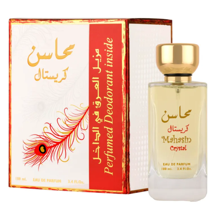 ard-al-zaafaran-น้ำหอมอาหรับ-นํ้าหอมยั่วเพศ-perfumes-mahasin-crystal-eau-de-parfum-100ml-by-al-rehab-น้ำหอม-spray-น้ำหอมดูไบ