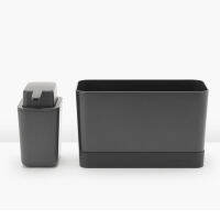 Brabantia ที่ใส่อุปกรณ์ทำความสะอาด ที่ใส่อุปกรณ์ล้างจาน SinkSide Sink Organiser Set - Dark Grey