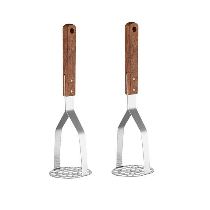 2-piece-potato-mashers-wooden-handle-masher-ricer-tool