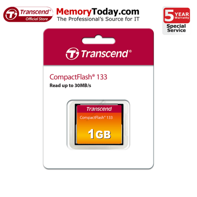 Transcend CompactFlash CF Card 133x  1GB (TS1GCF133)