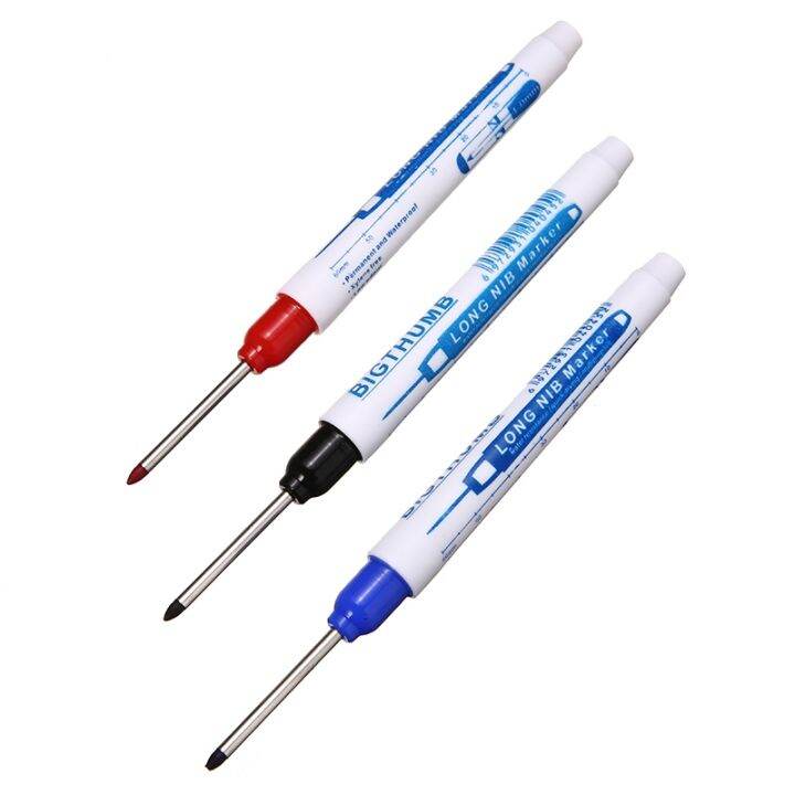 3pcs-long-head-markers-pens-30mm-red-black-blue-ink-deep-hole-marker-pen-multi-purpose-waterproof-permanent-marking-pen-tool