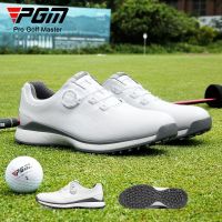 PGM Golf Shoes for Men Super Waterproof Sneakers Male Anti-slip Breathable Trainers Popcorn Midsole Footwear Quick Lacing