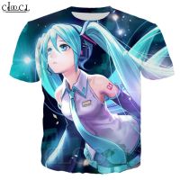 CLOOCL Virtual Singer Hatsune Miku เสื้อยืดแขนสั้นผู้ชาย3D พิมพ์ขายร้อน Harajuku สไตล์ Tops