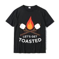 LetS Get Toasted Camping T-Shirt Top T-Shirts Tops &amp; Tees Funky Cotton Fashionable Simple Style Men