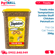 Treats mèo Temptations Jumbo Stuff Chicken 396g