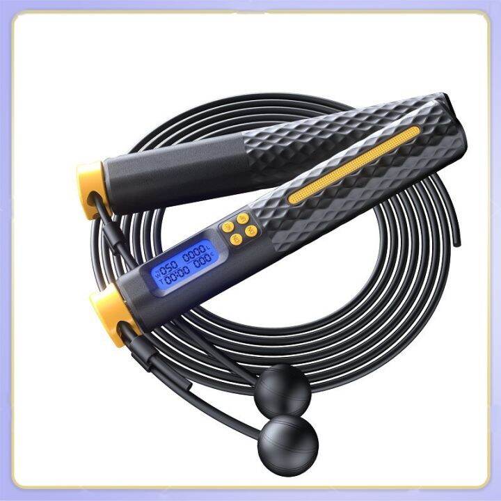 【COD】q63wl1x Smart Steel Wire Jump Rope Manila Speed Skipping Rope with