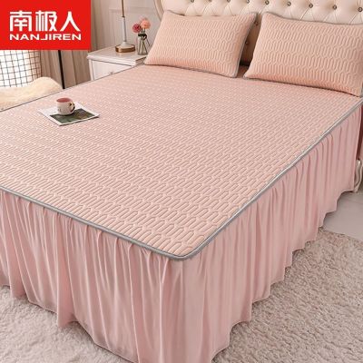 silk latex mat bed soft three-piece set washable machine folding air-conditioning summer two-piece