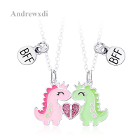 Andrewxdi สร้อยคอแม่เหล็กโซ่จี้การ์ตูนเพื่อนรักใหม่น่ารัก BFF มิตรภาพของขวัญเครื่องประดับเด็กสำหรับเด็กผู้หญิง