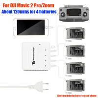 6 IN 1เครื่องชาร์จแบตเตอรี่อัจฉริยะสำหรับ Mavic 2 Prozoom อุปกรณ์เสริมแบตเตอรี่รีโมทคอนลชาร์จในเวลาเดียวกัน