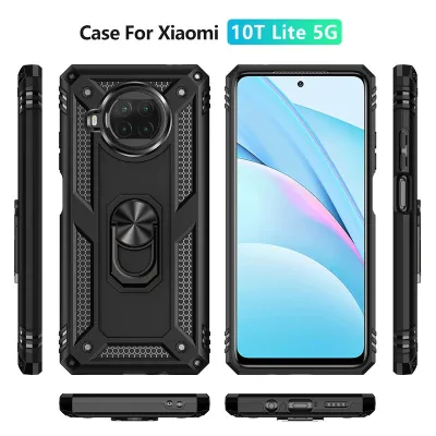 Armor Case For Xiaomi Mi 10T Lite 5G Magnetic Ring Holder Stand Cover For Mi Note 10 10T Pro Xiaomi 10 T Pro Mi10 Phone Cases