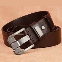 HOT★MAOTEM Pin Buckle เข็มขัดหนังวัวแท้ Vintage กว้างนุ่มสายรัดข้อมือขนาดใหญ่