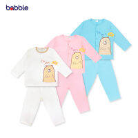 [New Arrival] BABBLE ชุดนอนเด็ก ชุดเซตเด็ก ผ้าฝ้าย100% อายุ 3 ปี ถึง 11 ปี คอลเลคชั่น Chubby (สีออฟไวท์, สีฟ้า, สีชมพู) BSL