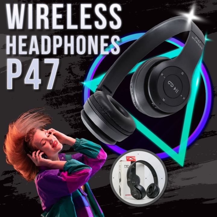 หูฟังบลูทูธ-headphone-บลูทูธ-wireless-p47-เสียงดี-หูฟังบลูธูทไร้สาย