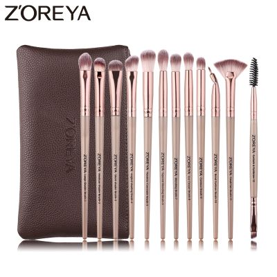 【CW】 ZOREYA 12pcs professional Makeup Brushes Color Make Up Set Blending Eyeliner Brow Small