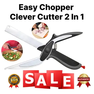 Smart Clever Cutter Kitchen Scissors Shears Food Chopper Metal Slicer Knife Cutting  Board 
