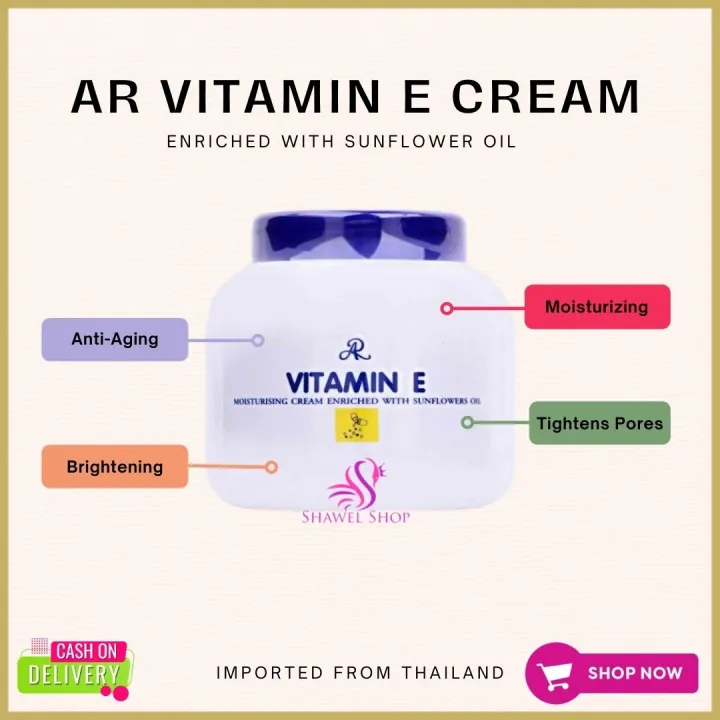 SHAWEL Original AR Vitamin E Moisturizing Cream with Sunflower Oil