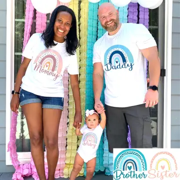 Mommy daddy and shop baby matching outfits