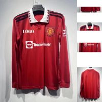 shot goods Long Sleeve Jersey 2223 Home Football Jersey Men MU Soccer Shirt S-2XL