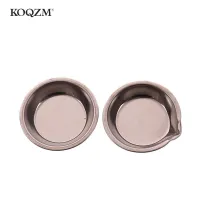 6Pcs Makeup Palette Stainless Steel Small Round Paint Tray Artist Watercolours Paint Mixing Palette Tray for Artist