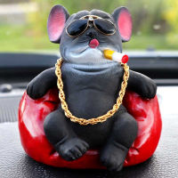 Cute Bulldog Car Dashboard Toys Cool Style Car Ornament High Quality Car Accessories Interior Decoration Accessories Car Decor