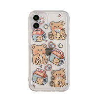 (ร้อน) หมีน่ารักกระต่ายเคสศัพท์สำหรับ 13 11 12 Pro Max XS 7 8 Plus X XR น้ำหนักเบาแฟชั่นป้องกันฝาหลัง Case