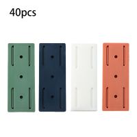 40Pcs Wall-Mounted Punch-Free Household Self-Adhesive Socket Holder Wire Organizer Seamless Power Board Bracket