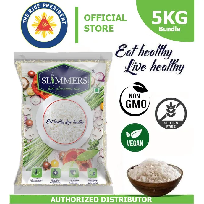 【new】 Slimmers Rice 1st Low Glycemic White Rice In The Phils 5kg Bundle Lazada Ph 1433