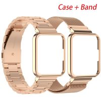 Magnetic loop bracelet For Redmi Watch 2 Lite Stainless steel Strap for Xiaomi Watch Lite Metal Case protector Shell Cover frame Nails  Screws Fastene