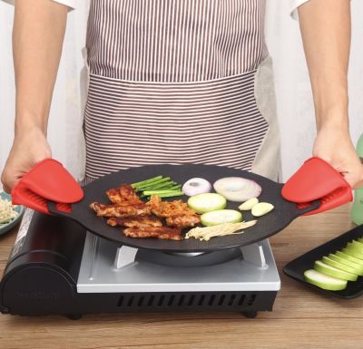 Thick-walled Cast Iron Frying Pan roaster Flat Pancake Griddle Uncoated Non-stick Grill Induction Cooker Open Flame Cooking Pot