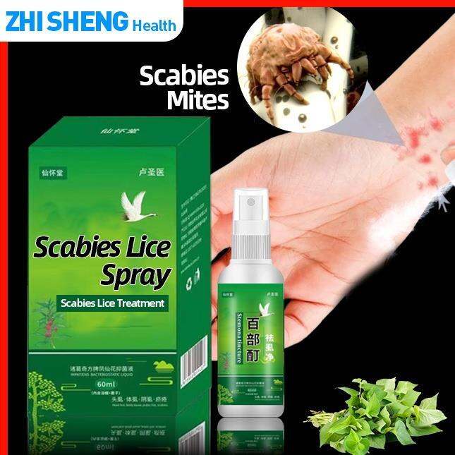 Scabies Pubic Lice Antibacterial Spray Treatment For Kids Head Lice Removal Mite Psoriasis Anti