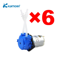 Kamoer NKP Low Flow Peristaltic Pump 12V DC Motor for Lab with Silicone Tube 3*5mm  Blue Color  3 Rotors and Straight Plate