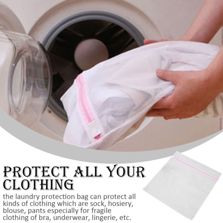 ที่จัดชุดชั้นในถุงตาข่ายซักผ้ามีซิปสำหรับบ้านอุปกรณ์ในการซักเสื้อยืดป้องกันการเปลี่ยนรูปหลายขนาด