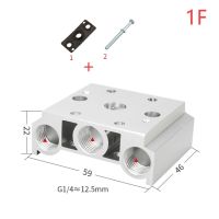 QDLJ-Pneumatic Solenoid Valves 4v210-08 4v220-08 Air Exhaust Manifold 200m Valve Plate Base Manifold With Accessories