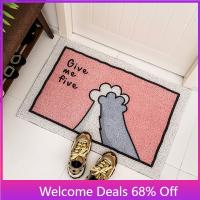 Front Door Mat Entrance Doormat Cartoon Printed 40x60cm Home Decor PVC Silk Loop Welcome Mats Non-Slip Floor Rug Carpet 입구 매트