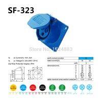 ：”{》： 32A 3 Pole Connector Industrial Male&amp;Female Sockets SF-123/SF-323/SF-423/SF-523/SF-623/SF-123L Waterproof IP44 220-240V~2P+E