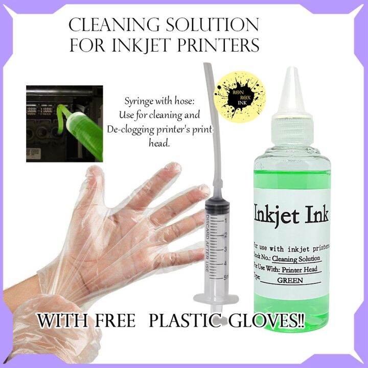 inkjet printer Cleaning Solution 100ml for clogged printhead or cartridges Lazada PH