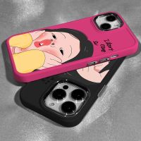 SNJNK MALL เคส ไอโฟน คู่ตลก ปุ่มโลหะ apple 14promax เคสมือถือ iPhone13pro12/11 ซิลิโคน 7p นิ่ม