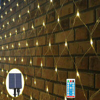 AC220VSolar Powered Led Net Mesh String Light 3x2M Home Garden Backyard Holiday Party Christmas Fairy Decoration Garland