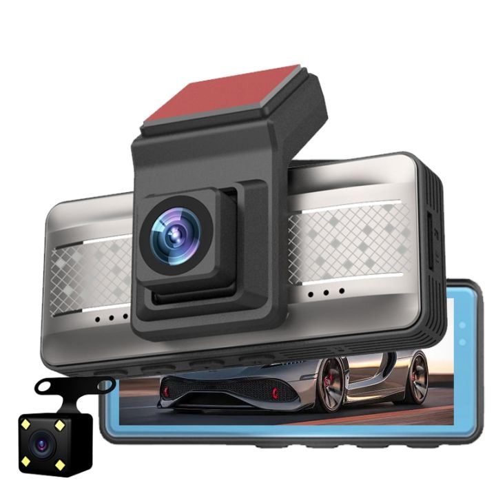 รถกล้องหน้ารถ-wifi-dvr-กล้อง-hd-เต็มรูปแบบ1080p-drive-เครื่องบันทึกวีดีโอลงทะเบียนแดชบอร์ดออโต้แดชบอร์ดแบบคู่กล้อง-dashcam-สีดำใหม่