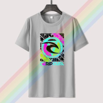 Rip Tee Curl T-Shirt MenS Black Wave Palm Trees Logo Surfer Graphic Tee Men