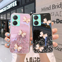 KOSLAM คริสตัล3D ผีเสื้อส่องเคสสำหรับ VIVO โทรศัพท์ Y78 5กรัม Y27 4กรัม5กรัม Y36 4กรัม5กรัม Y35 Y02 Y16 Y75 Y77 Y20S Y76 Y21T Y02A Y15A Y15S Y51A Y72 Y20i Y33S Y20 Y12A คลังสินค้าพร้อมปลอกโทรศัพท์มือถือ TPU นิ่มสไตล์ใหม่ Y30 Y50