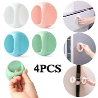 ๑ Self-adhesive Seamless Door Handle Round Sticky Handle for Cupboards Window Drawers Wardrobe Handles Balcony Glass Sliding Tool